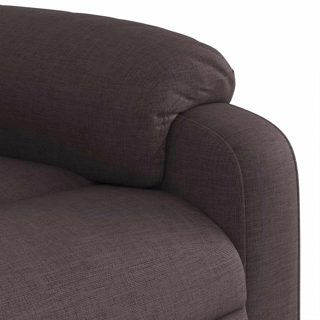 vidaXL Massagesessel Elektrisch Dunkelbraun Stoff
