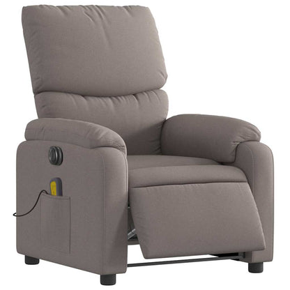 vidaXL Massagesessel Elektrisch Taupe Stoff