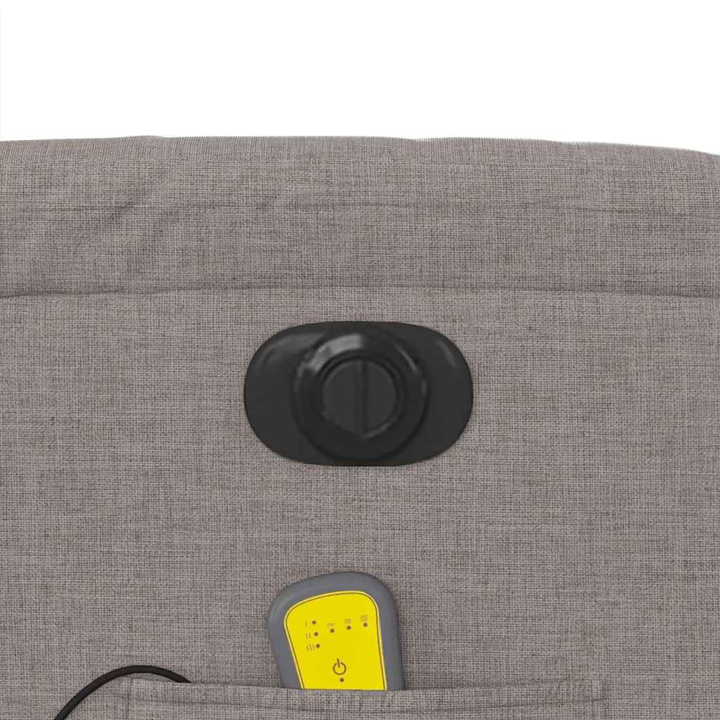 vidaXL Massagesessel Elektrisch Taupe Stoff