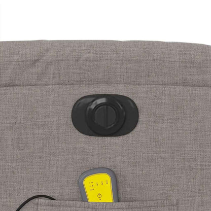 vidaXL Massagesessel Elektrisch Taupe Stoff