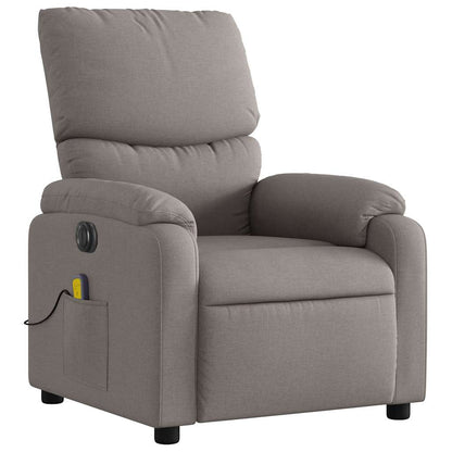 vidaXL Massagesessel Elektrisch Taupe Stoff