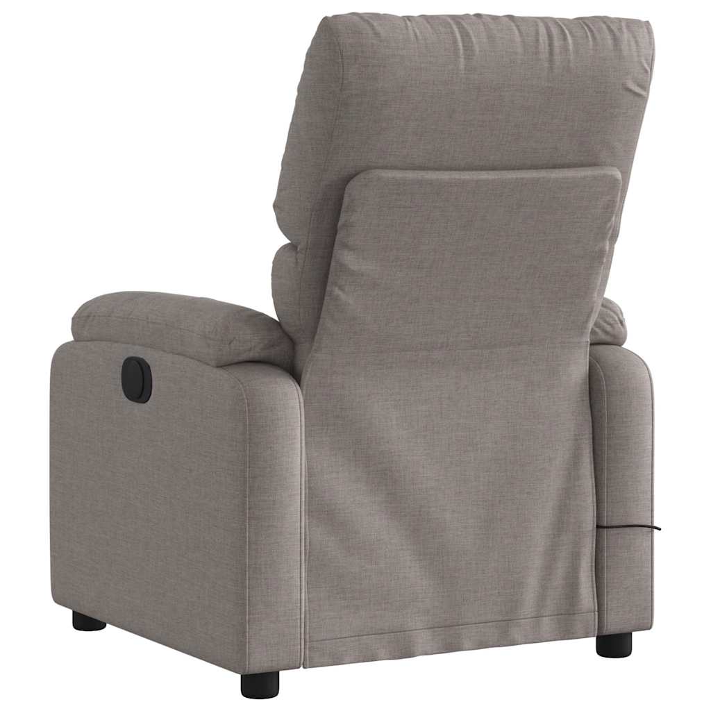 vidaXL Massagesessel Elektrisch Taupe Stoff