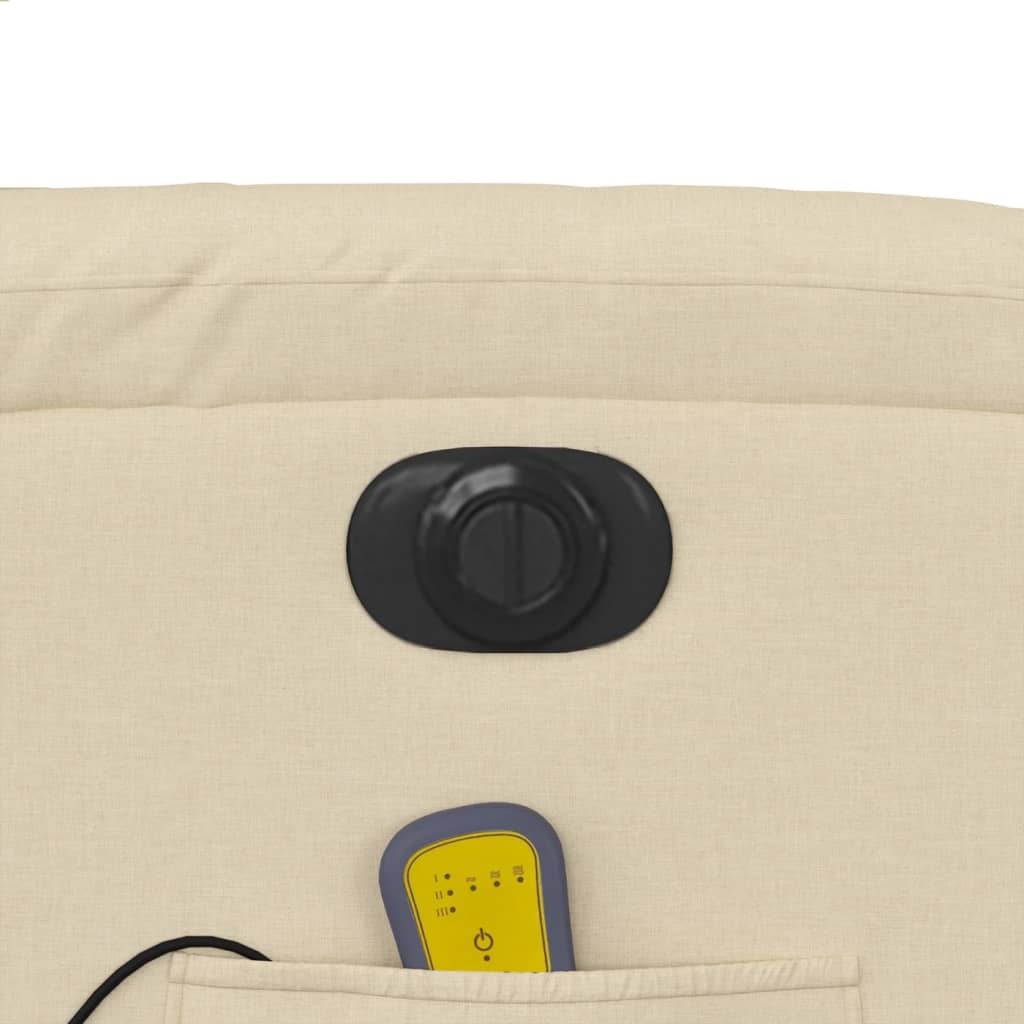 vidaXL Massagesessel Elektrisch Creme Stoff