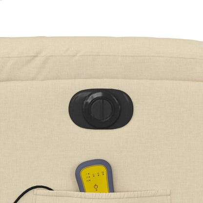 vidaXL Massagesessel Elektrisch Creme Stoff