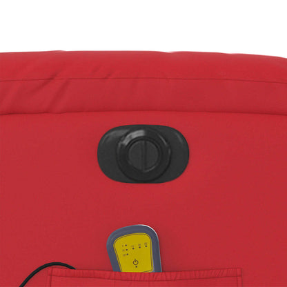 vidaXL Massagesessel Elektrisch Rot Kunstleder