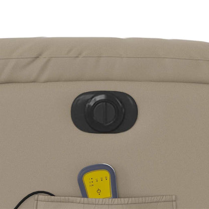 vidaXL Massagesessel Elektrisch Cappuccino-Braun Kunstleder
