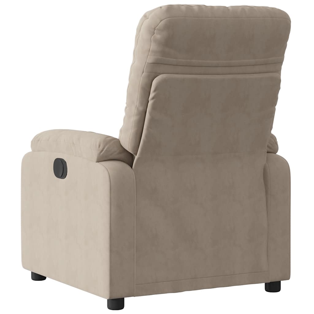 vidaXL Relaxsessel Elektrisch Taupe Mikrofasergewebe