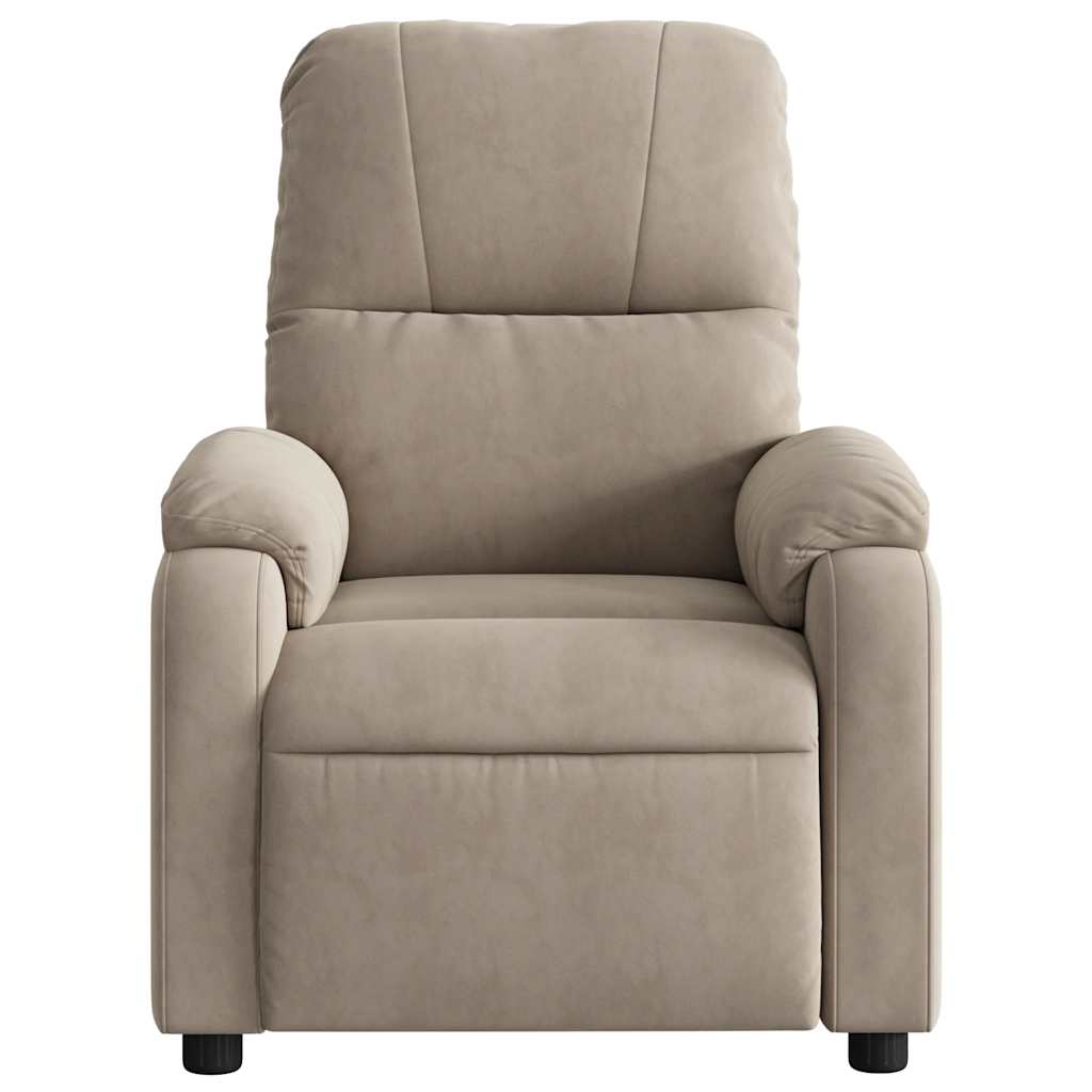 vidaXL Relaxsessel Elektrisch Taupe Mikrofasergewebe