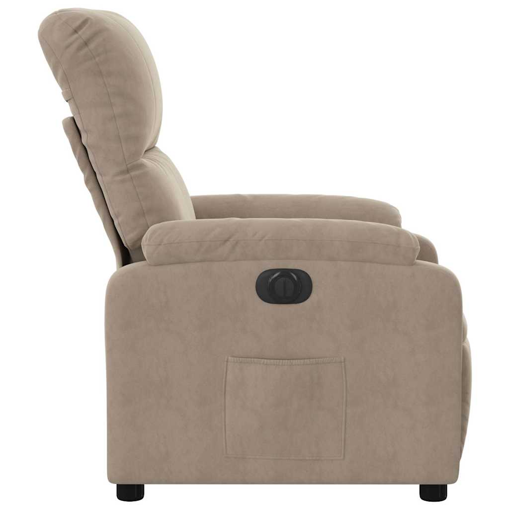 vidaXL Relaxsessel Elektrisch Taupe Mikrofasergewebe