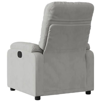 vidaXL Fauteuil de relaxation électrique Gris clair Tissu microfibre