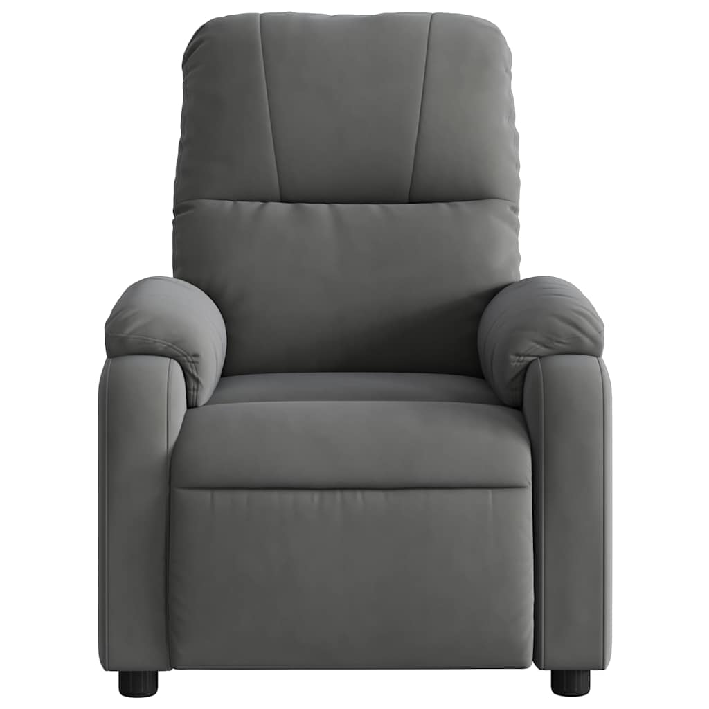 vidaXL Fauteuil relax électrique Gris foncé en tissu microfibre