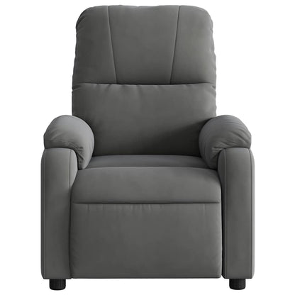 vidaXL Fauteuil relax électrique Gris foncé en tissu microfibre