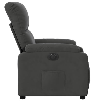 vidaXL Fauteuil relax électrique Gris foncé en tissu microfibre