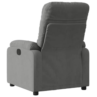vidaXL Fauteuil relax électrique Gris foncé en tissu microfibre