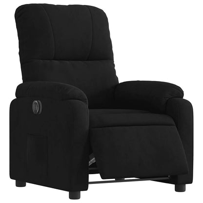 vidaXL Fauteuil relax électrique Noir Tissu en microfibre