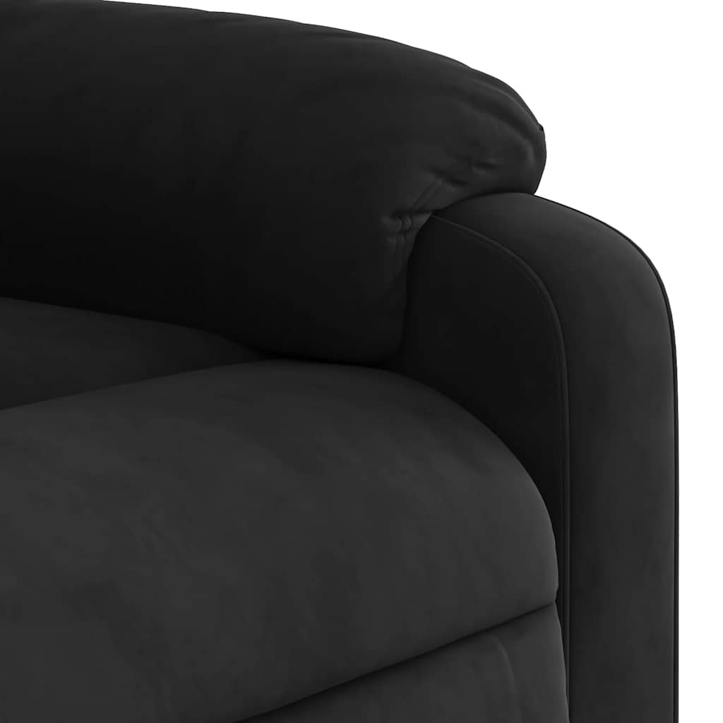vidaXL Fauteuil relax électrique Noir Tissu en microfibre