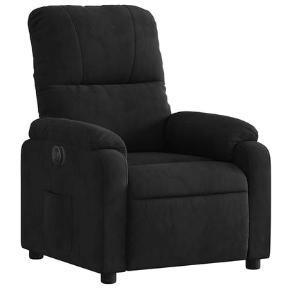 vidaXL Fauteuil relax électrique Noir Tissu en microfibre