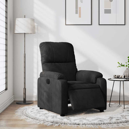 vidaXL Fauteuil relax électrique Noir Tissu en microfibre