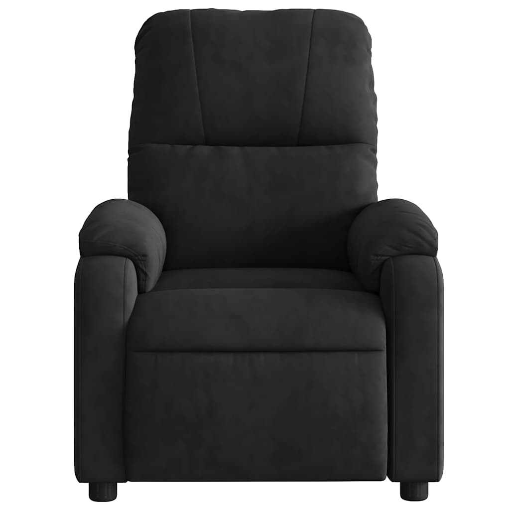 vidaXL Fauteuil relax électrique Noir Tissu en microfibre