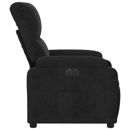 vidaXL Fauteuil relax électrique Noir Tissu en microfibre