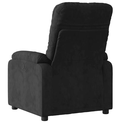 vidaXL Fauteuil relax électrique Noir Tissu en microfibre