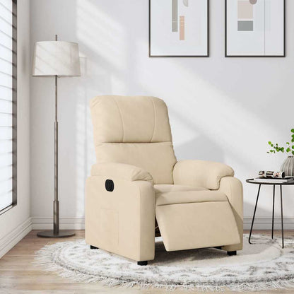 vidaXL Relaxsessel Elektrisch Creme Mikrofasergewebe