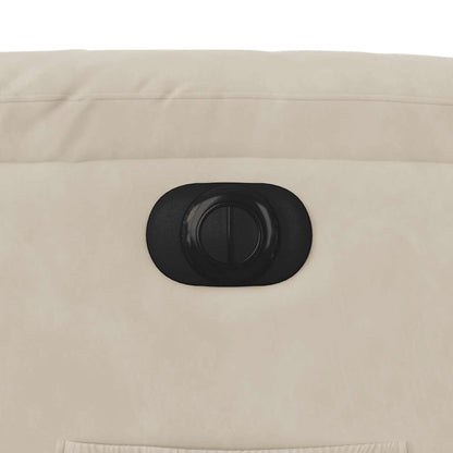 vidaXL Fauteuil relax électrique beige en tissu microfibre