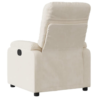 vidaXL Fauteuil relax électrique beige en tissu microfibre