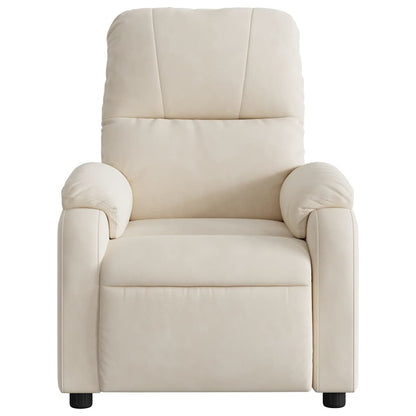 vidaXL Fauteuil relax électrique beige en tissu microfibre
