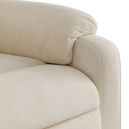 vidaXL Fauteuil relax électrique beige en tissu microfibre