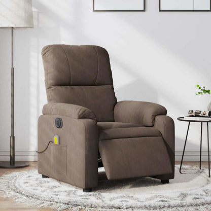 vidaXL Massagesessel Elektrisch Braun Mikrofasergewebe