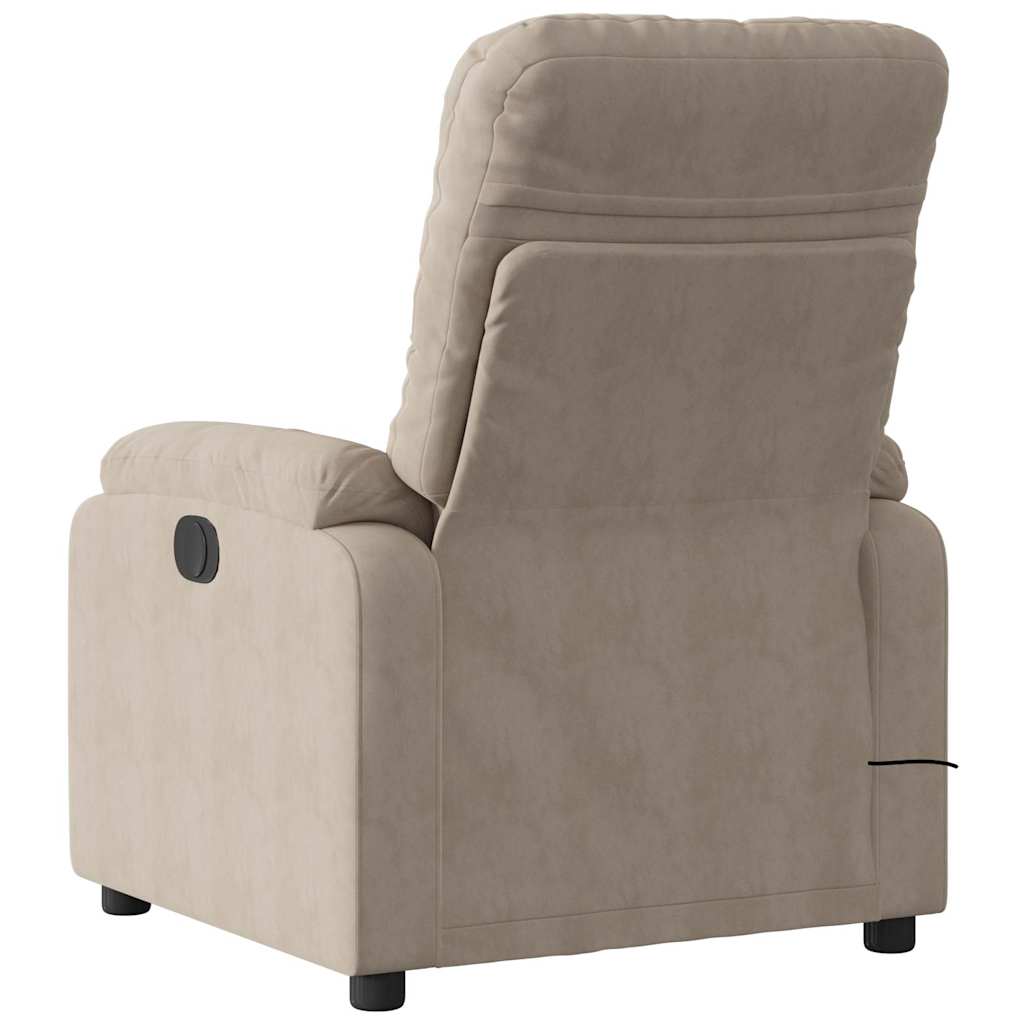 vidaXL Massagesessel Elektrisch Taupe Mikrofasergewebe
