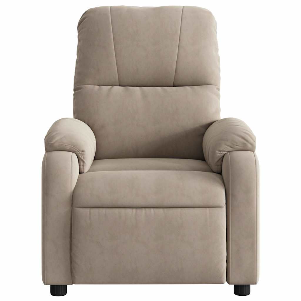 vidaXL Massagesessel Elektrisch Taupe Mikrofasergewebe