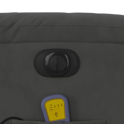 vidaXL Massagesessel Elektrisch Dunkelgrau Mikrofasergewebe