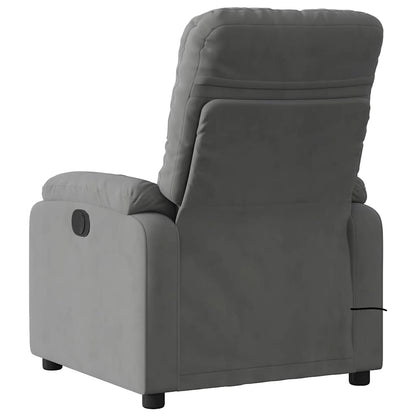 vidaXL Massagesessel Elektrisch Dunkelgrau Mikrofasergewebe