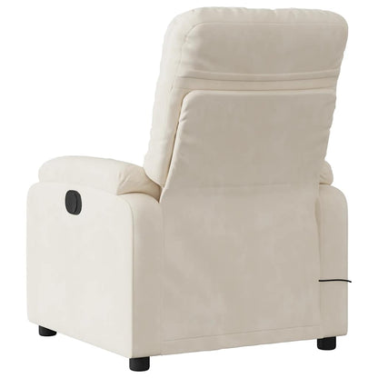 vidaXL Massagesessel Elektrisch Beige Mikrofasergewebe