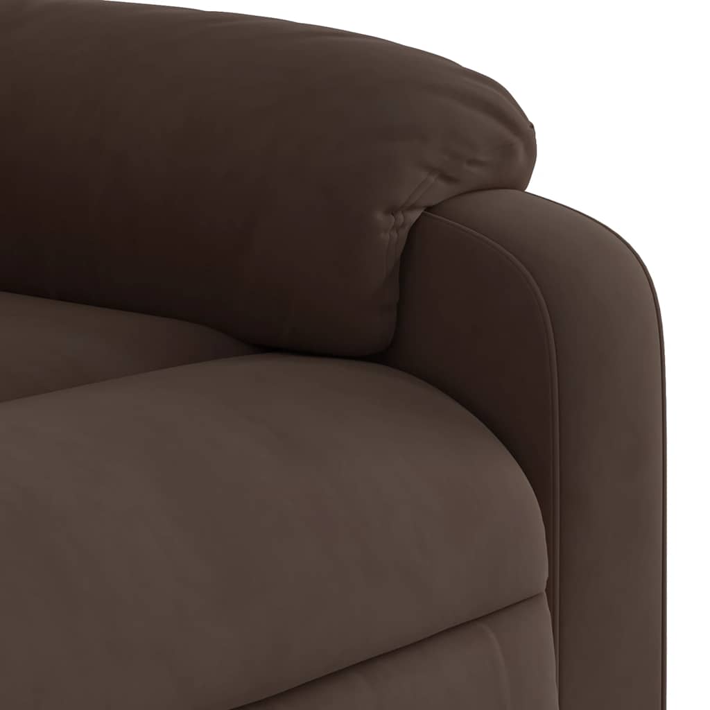 vidaXL Relaxsessel mit Aufstehhilfe Braun Mikrofasergewebe