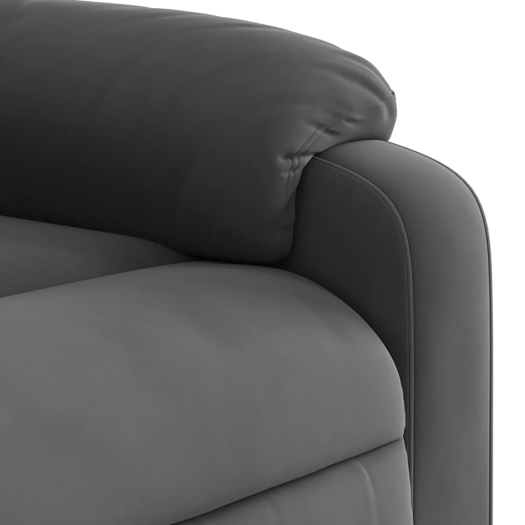 vidaXL Fauteuil inclinable releveur gris foncé en tissu microfibre