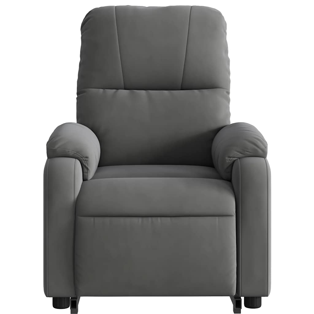 vidaXL Fauteuil inclinable releveur gris foncé en tissu microfibre
