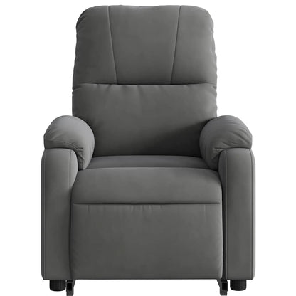 vidaXL Fauteuil inclinable releveur gris foncé en tissu microfibre