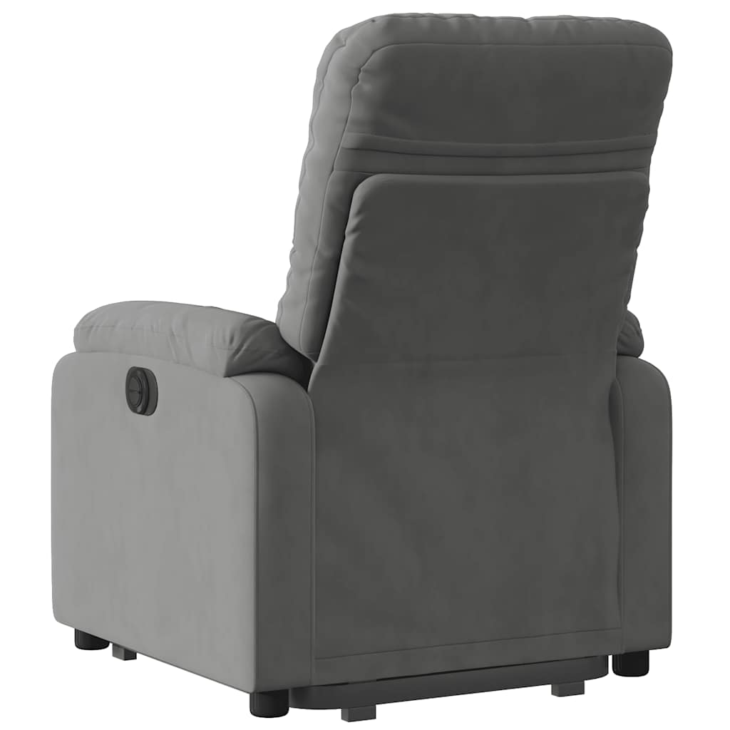 vidaXL Fauteuil inclinable releveur gris foncé en tissu microfibre