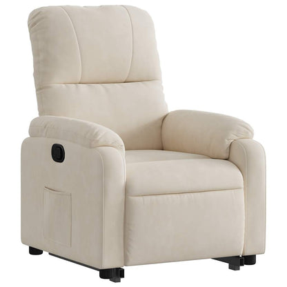 vidaXL Fauteuil relax avec fonction releveur Tissu microfibre beige