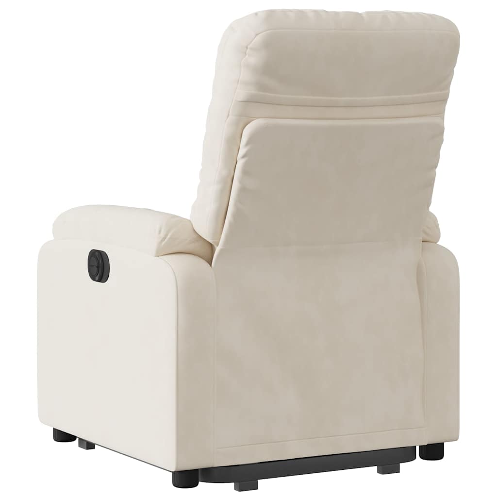 vidaXL Fauteuil relax avec fonction releveur Tissu microfibre beige
