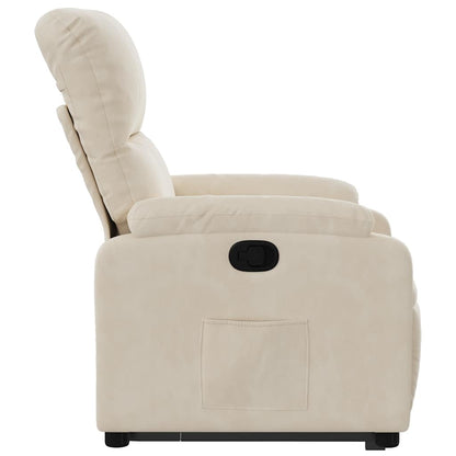 vidaXL Fauteuil relax avec fonction releveur Tissu microfibre beige