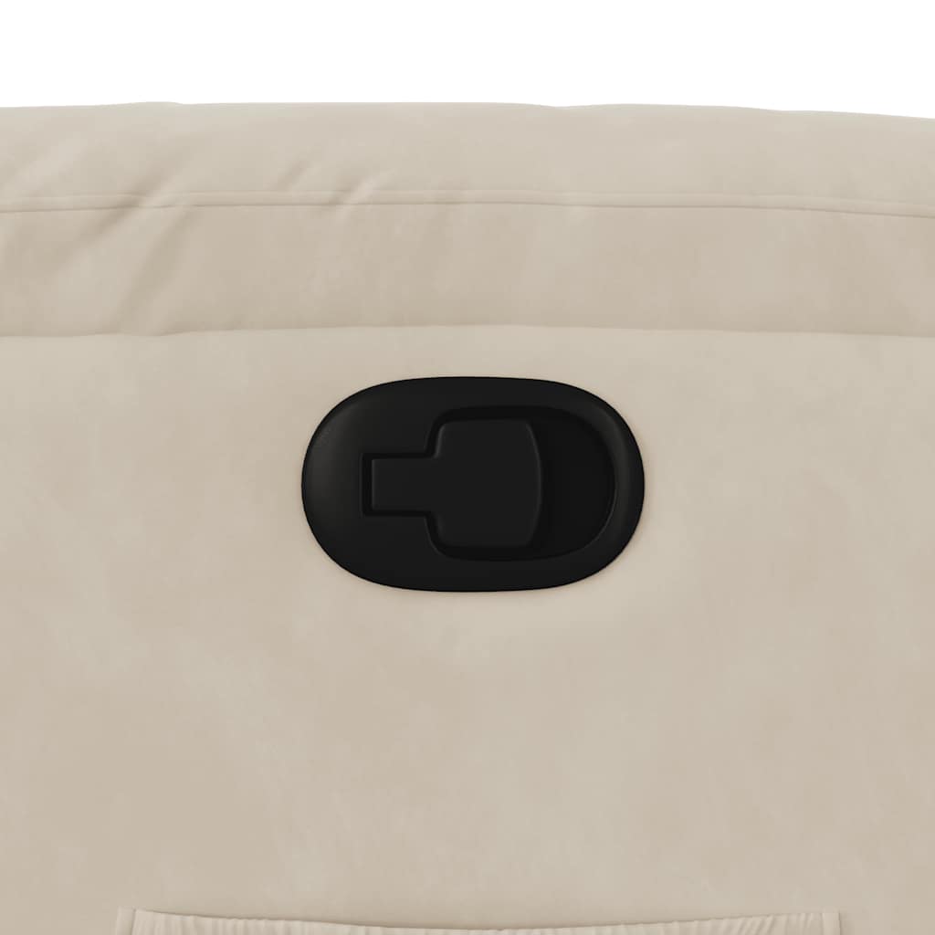 vidaXL Fauteuil relax avec fonction releveur Tissu microfibre beige