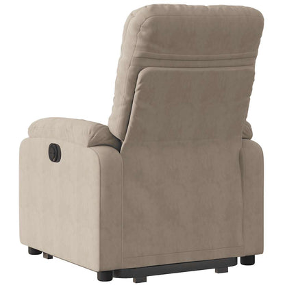 Fauteuil relax électrique inclinable et releveur taupe en tissu microfibre vidaXL