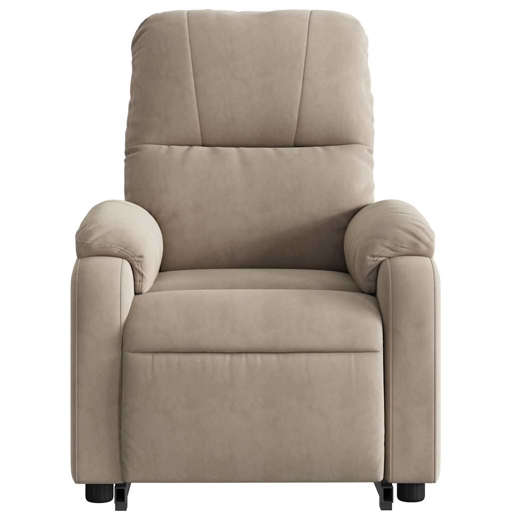 Fauteuil relax électrique inclinable et releveur taupe en tissu microfibre vidaXL