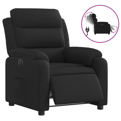 vidaXL Fauteuil relax électrique noir en tissu