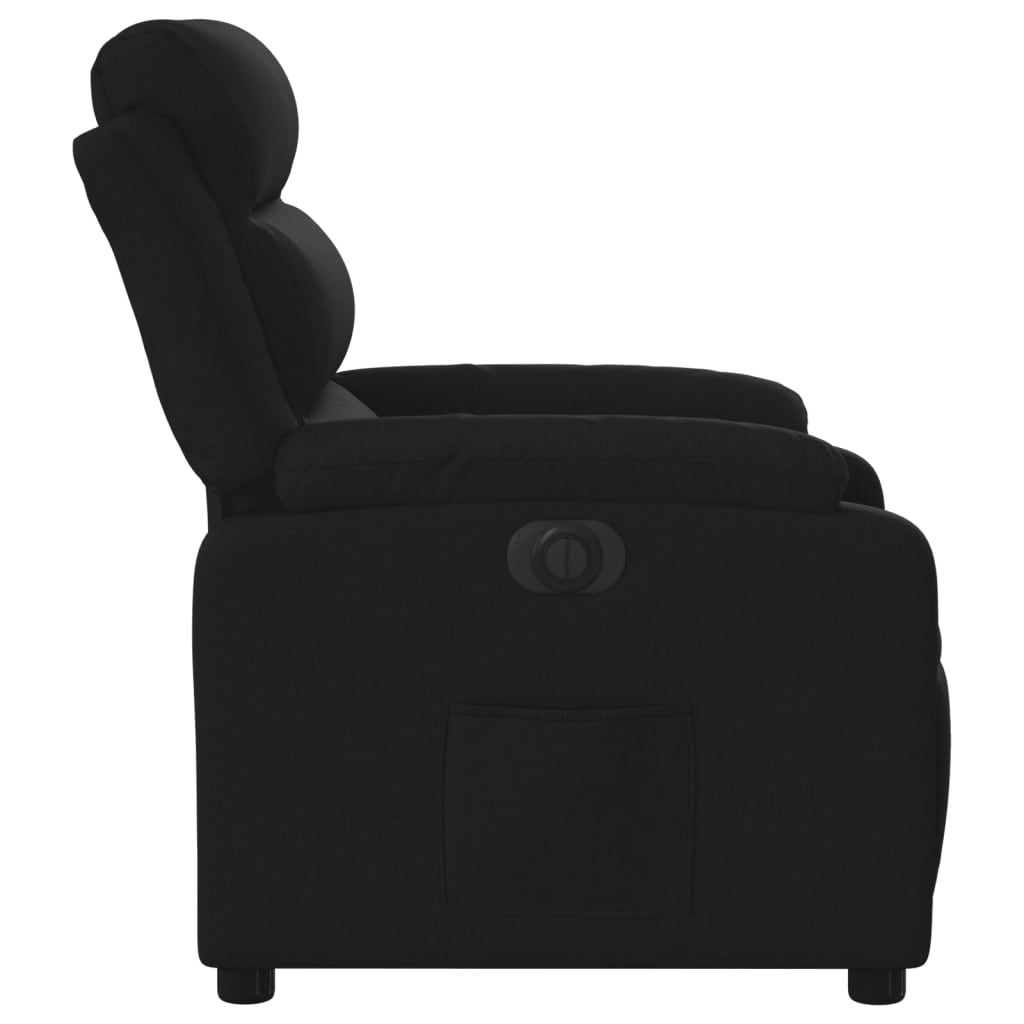 vidaXL Fauteuil relax électrique noir en tissu