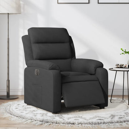 vidaXL Fauteuil relax électrique noir en tissu